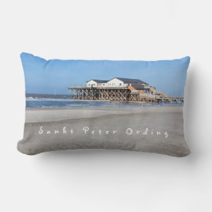 Coussin Rectangle Sankt Peter Ording House sur pilotis photo avec te