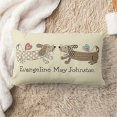 Coussin Rectangle Saucisse personnalisée Chien Dachshund Jeter Couss (Couverture)
