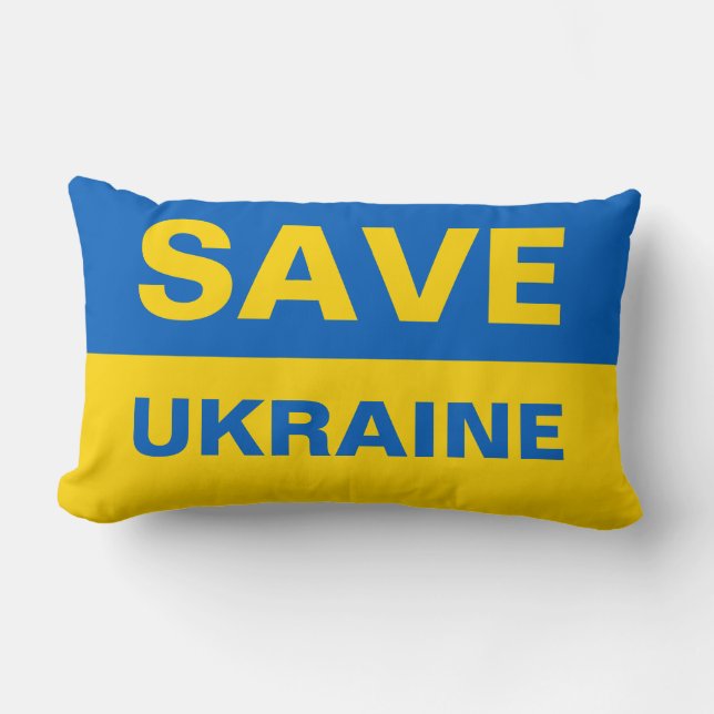 Coussin Rectangle Sauvez le drapeau ukrainien (Recto)