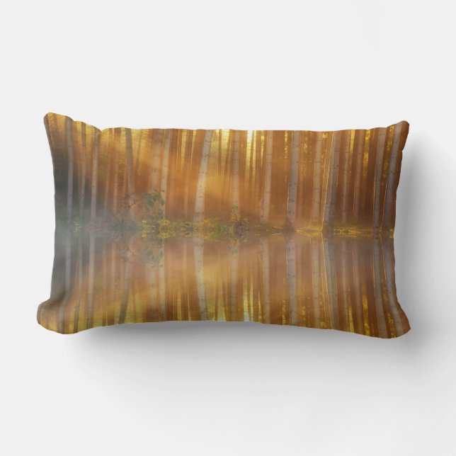 Coussin Rectangle Scène de la forêt de Misty (Recto)