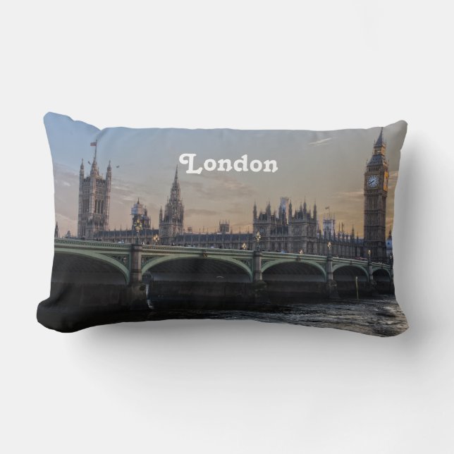 Coussin Rectangle Scène de ville de Londres Angleterre (Recto)