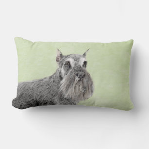 Coussin Rectangle Schnauzer (Giant, Standard) Peinture - Chien Art