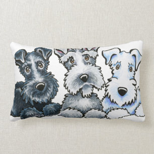 Coussin Rectangle Schnauzers solides