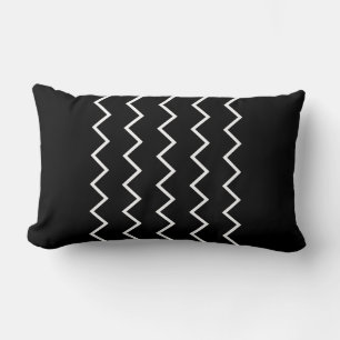 Coussin Rectangle Schwarzweiß zickzack
