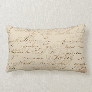 Coussin Rectangle Script et timbres