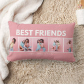 Coussin Rectangle Script girly multi photo moderne à la mode meilleu (Couverture)