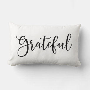 Coussin Rectangle Script noir blanc gracié