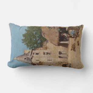 Coussin Rectangle Se préparer à la chasse (scène médiévale)