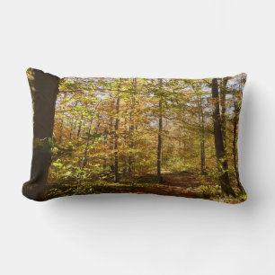 Coussin Rectangle Sentier de Wolf Rocks en automne paysage de Pennsy