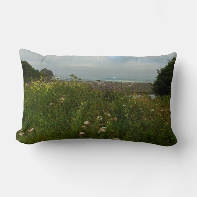 Coussin Rectangle Sentier Yurok Loop au parc national de Redwood (Recto)