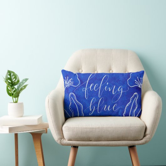 Coussin Rectangle Sentiment bleu (Chaise)