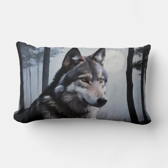 Coussin Rectangle Sentinelle au clair de lune (Recto)