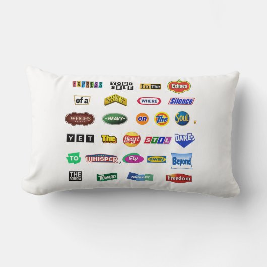 Coussin Rectangle S'envoler au-delà du chagrin (Recto)