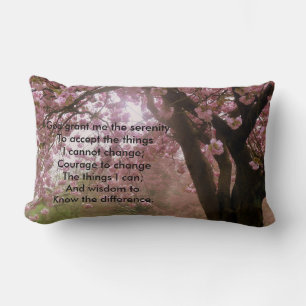Coussin Rectangle Sérénité en fleur d'arbre rose Verse Cushion