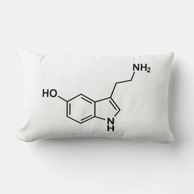Coussin Rectangle sérotonine formule chimique éléments du symbole sc (Recto)