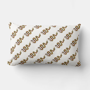 Coussin Rectangle Serpent Brown et Silhouette Or