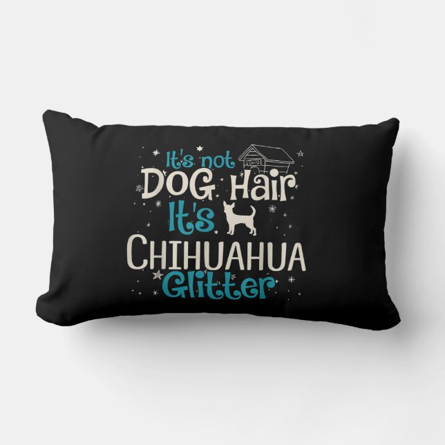Coussin Rectangle ses cheveux pas de chien sa parties scintillant ch (Recto)
