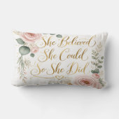 Coussin Rectangle She Believed She Could Pillow (Verso)