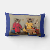 Coussin Rectangle shopping tabby kitten et caisson tabby kitten (Verso)