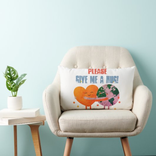 Coussin Rectangle S'il vous plaît, donnez-moi un câlin ! T-shirt enf (Chaise)