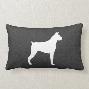 Coussin Rectangle Silhouette de Boxer (Oreilles Coupées)