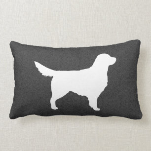 Coussin Rectangle Silhouette de golden retriever