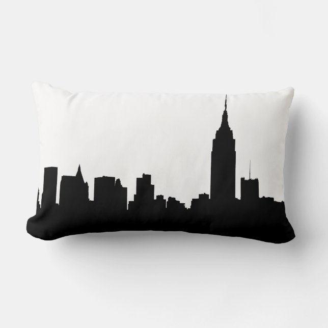 Coussin Rectangle Silhouette de la skyline de NYC, ESB #1 (Recto)