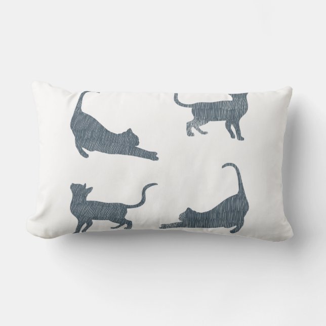 Coussin Rectangle Silhouette texturée minimaliste (Recto)