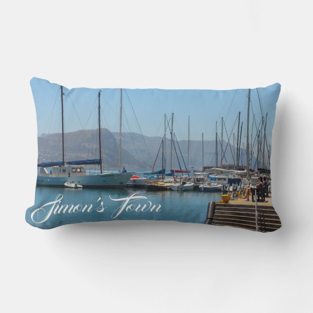 Coussin Rectangle Simon's Town Navy Harbour Afrique du Sud (Recto)