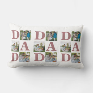 Coussin Rectangle Simple Fête des pères moderne papa 3 famille photo
