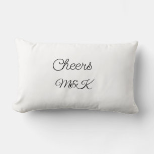 Coussin Rectangle Simple minimal ajouter nom acclamations couple nom