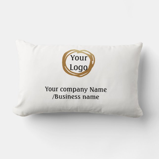 Coussin Rectangle simple minimum ajouter votre logo or site web soci (Recto)