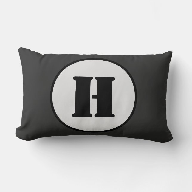 COUSSIN RECTANGLE SIMPLE MODERNE MODERNE MONOGRAM ÉLÉGANT CHIC STYLE (Recto)