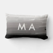 Coussin Rectangle Simple monogramme ajouter votre nom lettre man min (Verso)