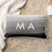 Coussin Rectangle Simple monogramme ajouter votre nom lettre man min (Couverture)