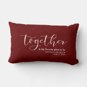 Coussin Rectangle Simple Notre Endroit Préféré pour le Mariage (Verso)