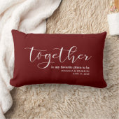 Coussin Rectangle Simple Notre Endroit Préféré pour le Mariage (Couverture)