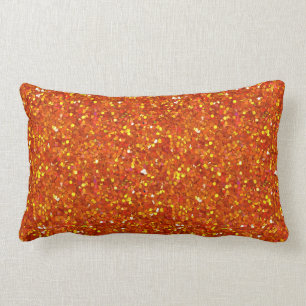 Coussin Rectangle Sinopia Orange Parties scintillant