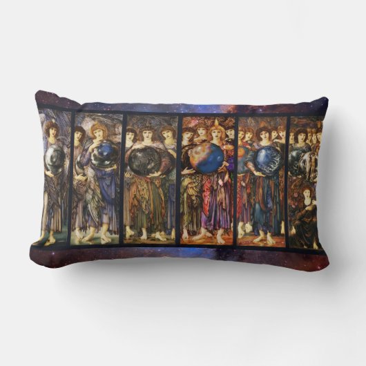 Coussin Rectangle SIX JOURS D'ANGELS DE CRÉATION par Edward Burne Jo (Recto)