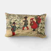 Coussin Rectangle Ski en hiver (Verso)