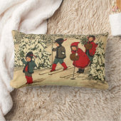 Coussin Rectangle Ski en hiver (Couverture)