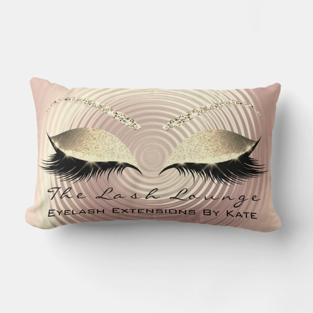 Coussin Rectangle Skinny Gold Parties scintillant Pink Maquillage Ey (Recto)