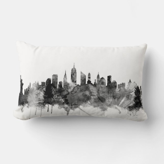Coussin Rectangle Skyline de New York (Recto)
