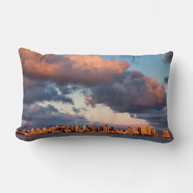 Coussin Rectangle Skyline de San Diego Bay City (Recto)
