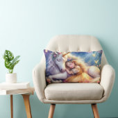 Coussin Rectangle Sleeping Girl Unicorn Dreamscape (Chaise)