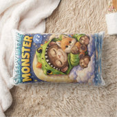 Coussin Rectangle Sleepy Little Monster Cute Dino Pillow (Couverture)