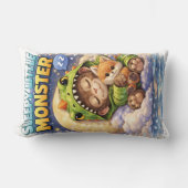 Coussin Rectangle Sleepy Little Monster Cute Dino Pillow (Recto)