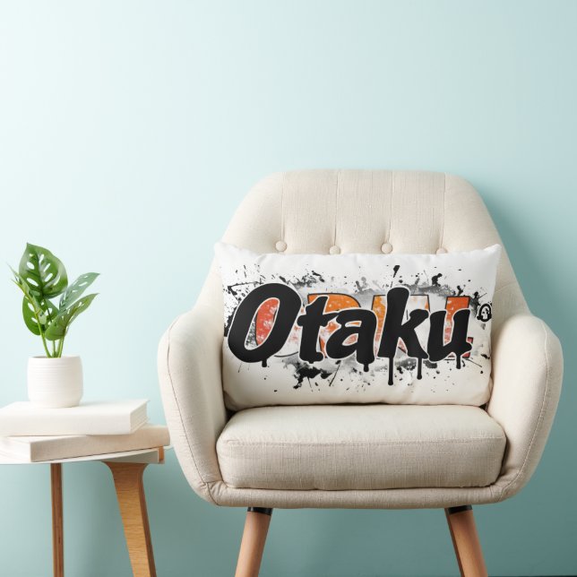 Coussin Rectangle Slogan Otaku Style Urbain (Chaise)