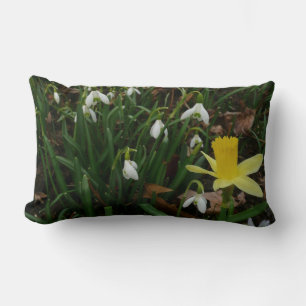 Coussin Rectangle Snowdrops et Daffodil Spring Floral