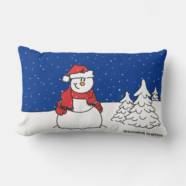 Coussin Rectangle Snowman (Recto)